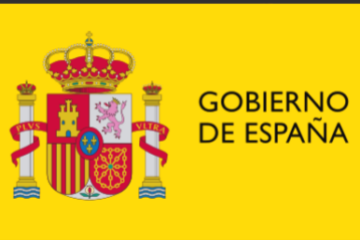 Logotipo del gobierno de España usando en todos los logos de los diferentes ministerios. Este logo se ha usado como imagen principal del Tutorial publicado por Savia Formación donde explican paso a paso como tramitar la solicitud el certificado de profesionalidad.